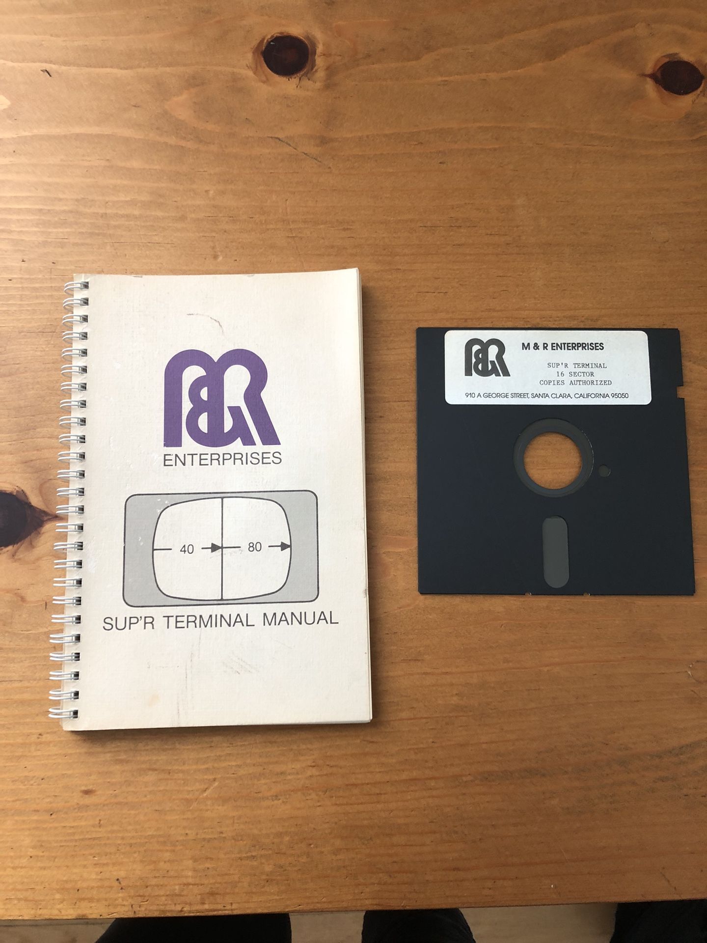Vintage and Rare 1980 ‘M & R ENTERPRISES SUP’R TERMINAL MANUAL’ plus disk 
