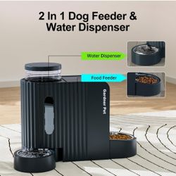 【Automated Feeding & Watering】The 2-in-1 Automatic Feeder and water dispenser offer a seamless feeding and drinking experience for your pets 