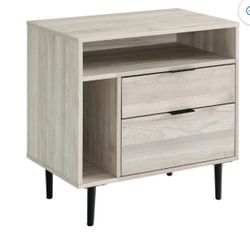 Walker Edison 25" Modern Storage Side Table - Birch