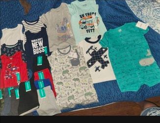 Baby Boy Clothing Bundle Mixed Lot shirts onesies shorts size 24 month ropa de nino tamanio 24 meses camisas chores