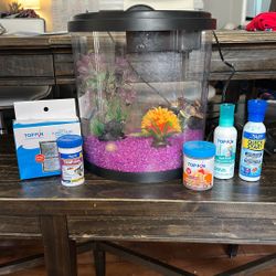 Top fin 3 gallon aquarium with accessories