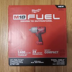 Milwaukee M18 Fuel 1/2" High Torque Impact Wrench With Friction Ring 