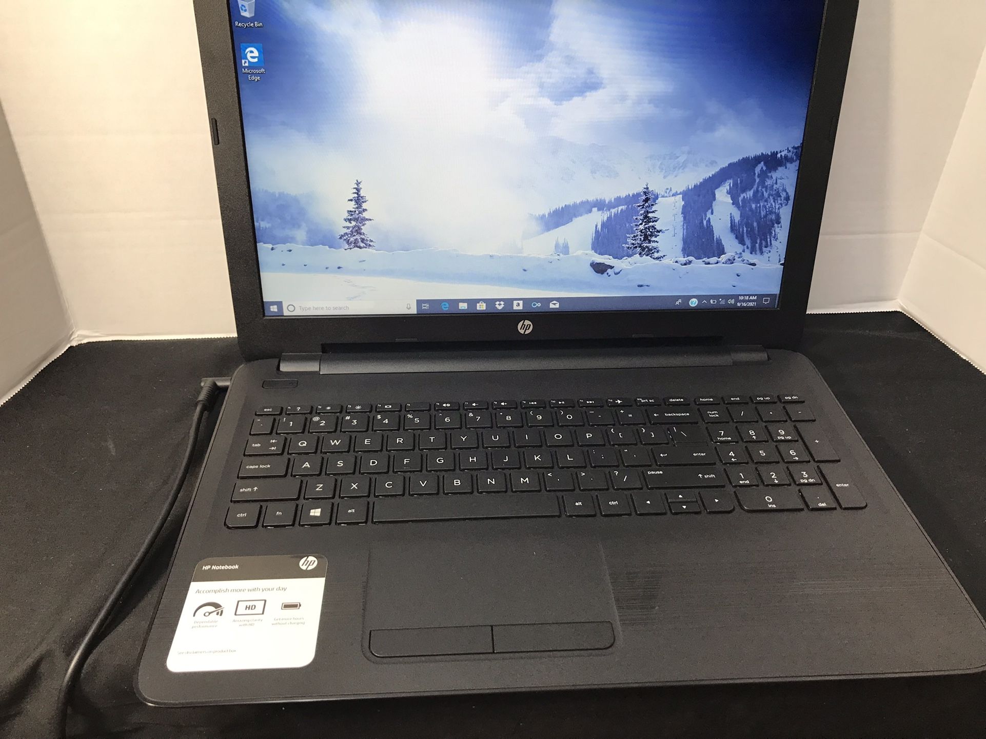 Hp Notebook 15 ba009dx 500 gb hdd 4 gb ram 2.00 GHz windows 10