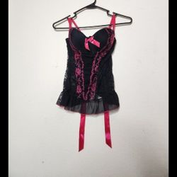 Sexy Mesh Underwire Lingerie Top/Gown. Built In Bra. Size 34 C. Intimates