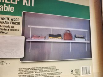 Everbilt White Wood Grain Shelf Kit for Sale in Manteca