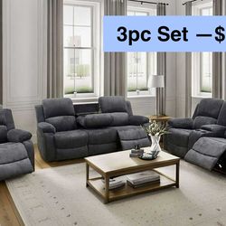 💥FREE DELIVERY💥Brand New  3PC Reclining Sofa Loveseat Chair Set
