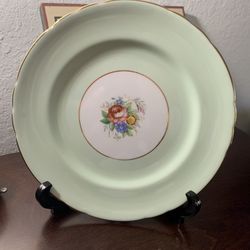 Antique Vintage 4 Plates Set TUSCAN FINE ENGLISH BONE CHINA made In England 4 Plates Set 8x8 Inches 