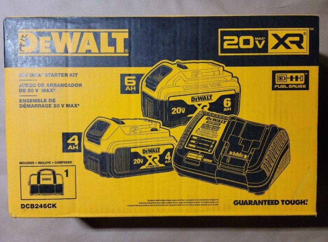 DEWALT 20V MAX XR Premium Lithium-Ion 6.0Ah and 4.0Ah Starter Kit