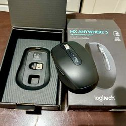 Logitech MX Anywhere 3 Wireless Mouse - Graphite - New (Open Box)