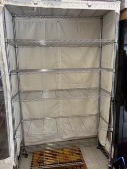Chrome Wire Shelving Unit with Cover
