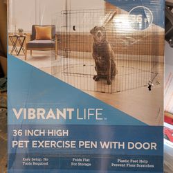 36" High Pet Exercise Pen With Door.