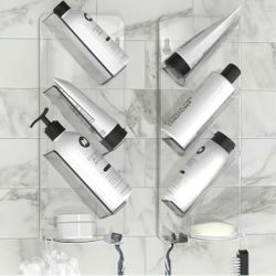 Shower Gem Shower Caddy & Organizer Set Easy Clean Never Rust. New