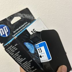 (2) HP Ink Cartridges - 15 - Black 