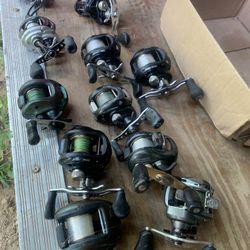 Used Bait Caster Reels Bundle Deal