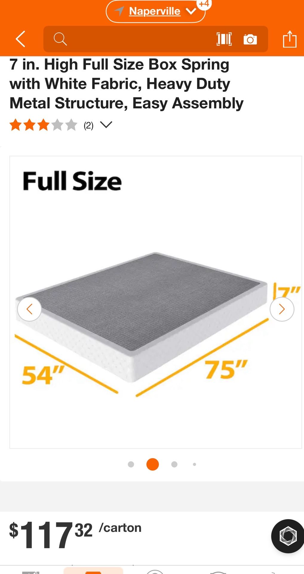 Full Size Box Spring New In Box