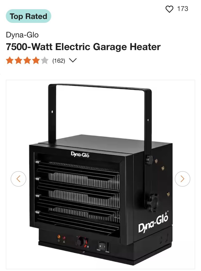 240 Volt 7500 Watt Dyna-Glo Garage Heater- New Open Box