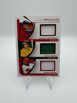 CZ4-(contact info removed) Panini Immaculate - Roman Anthony, Nick Kurtz, James Wood - 22/49