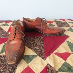 Antonio Maurizi Men’s Brown Leather Oxfords Dress Shoes Sz 9 Italy Light Worn