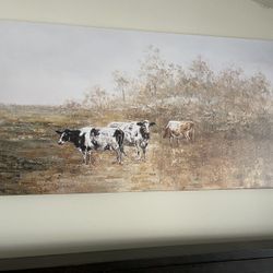Farmhouse Cow Painting 