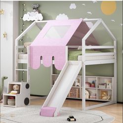 Girls Loft Bed With Slide