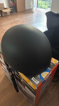 Matte Black Half-Face Motorcycle Helmet (large)