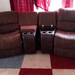 Soft Leather sofa recliner