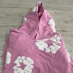 denim tears hoodie pink size large