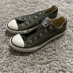 Kids Olive Green Converse Chucks