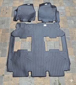 Floor Mats Cargo Liner Carpet for Chrysler Pacifica (Hybrid Model) 2017-2024 2025 7 Passenger Only Touring All Weather XPE Mat for Chrysler Pacifica H