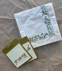 new vintage lenox holiday place cards and napkins