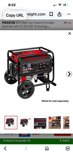 Predator New #4375 New 3500 Watt Portable Generator