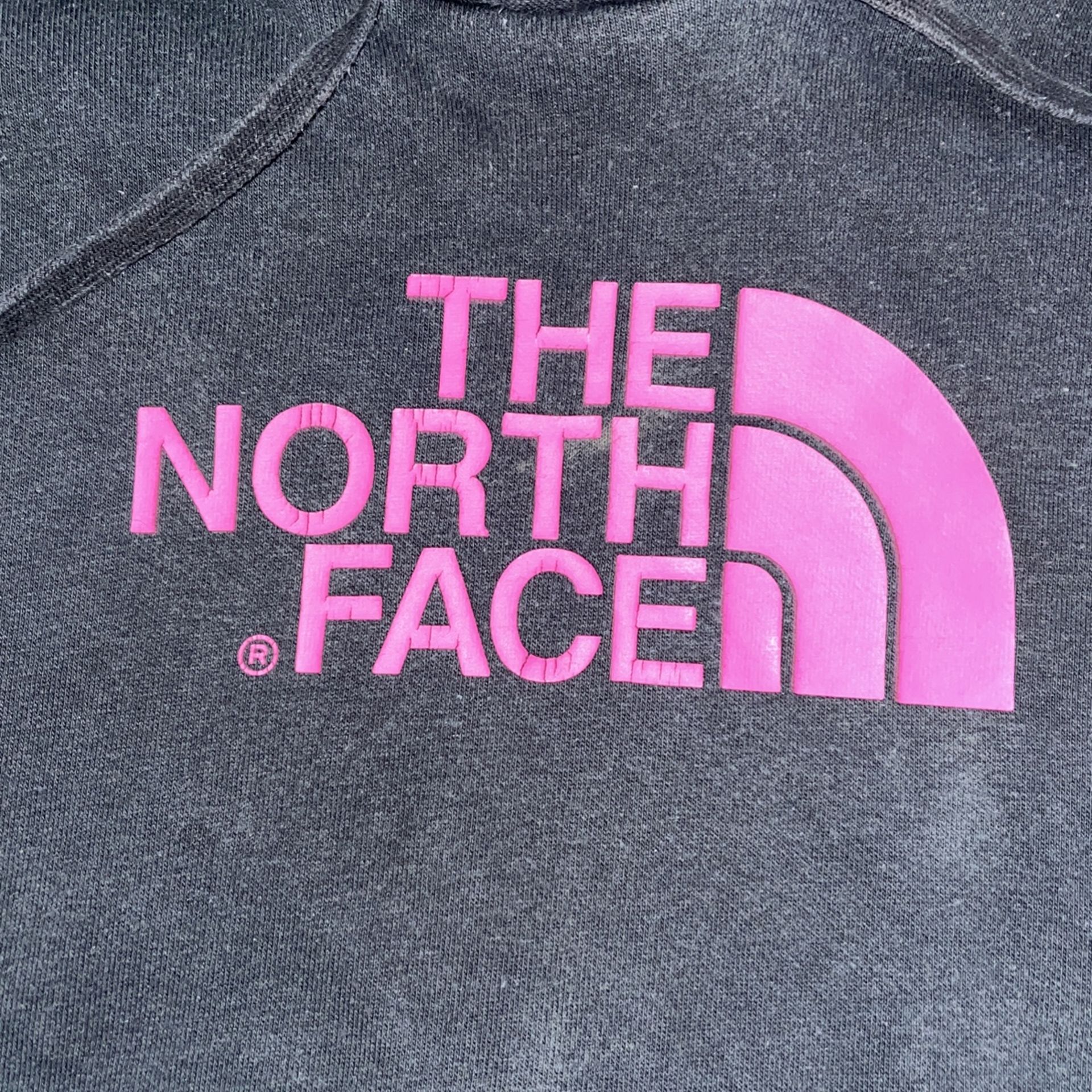 North Face Hoodie Black Pink Logo Breast Cancer 