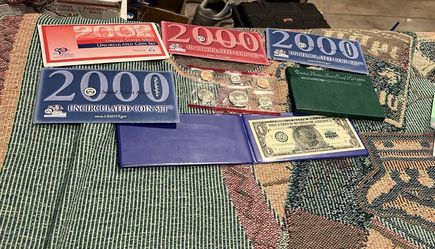 Lot Of 6 Proof Sets And Morgan 100th Anniversary Dollar Bill