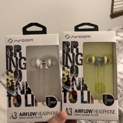 Aircom A3 Headphones Pack of Two New