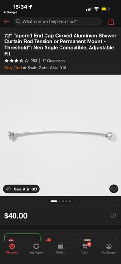 Shower curtain rod