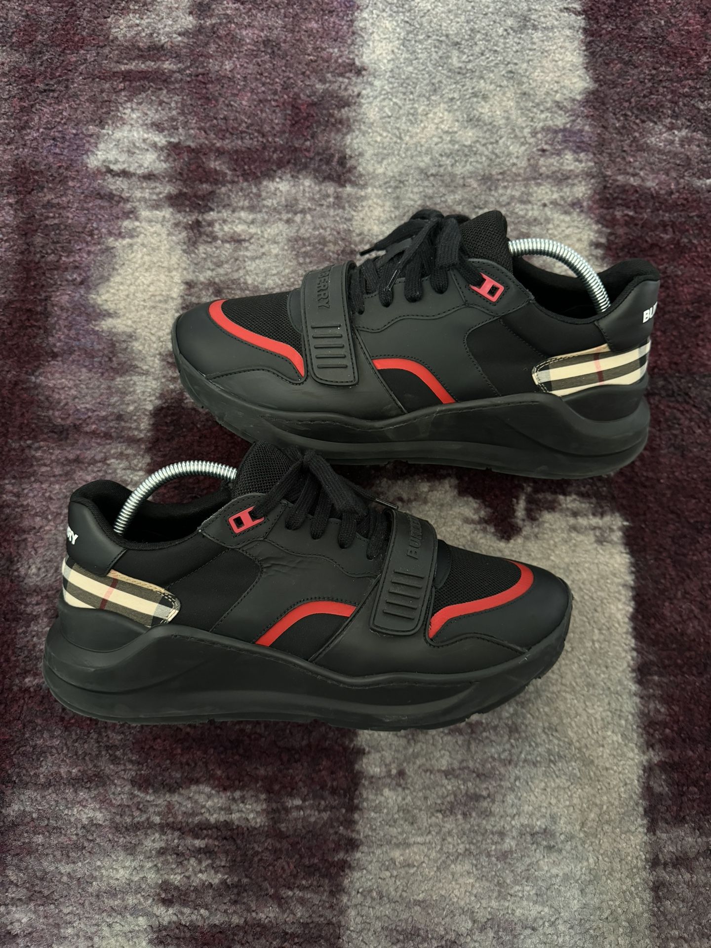 burberry check print sneakers 