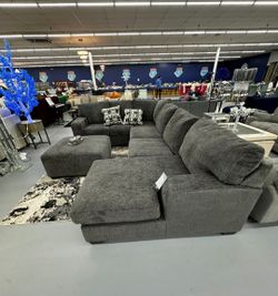 Brand New Ashley Smoke Oversized Sectional 
