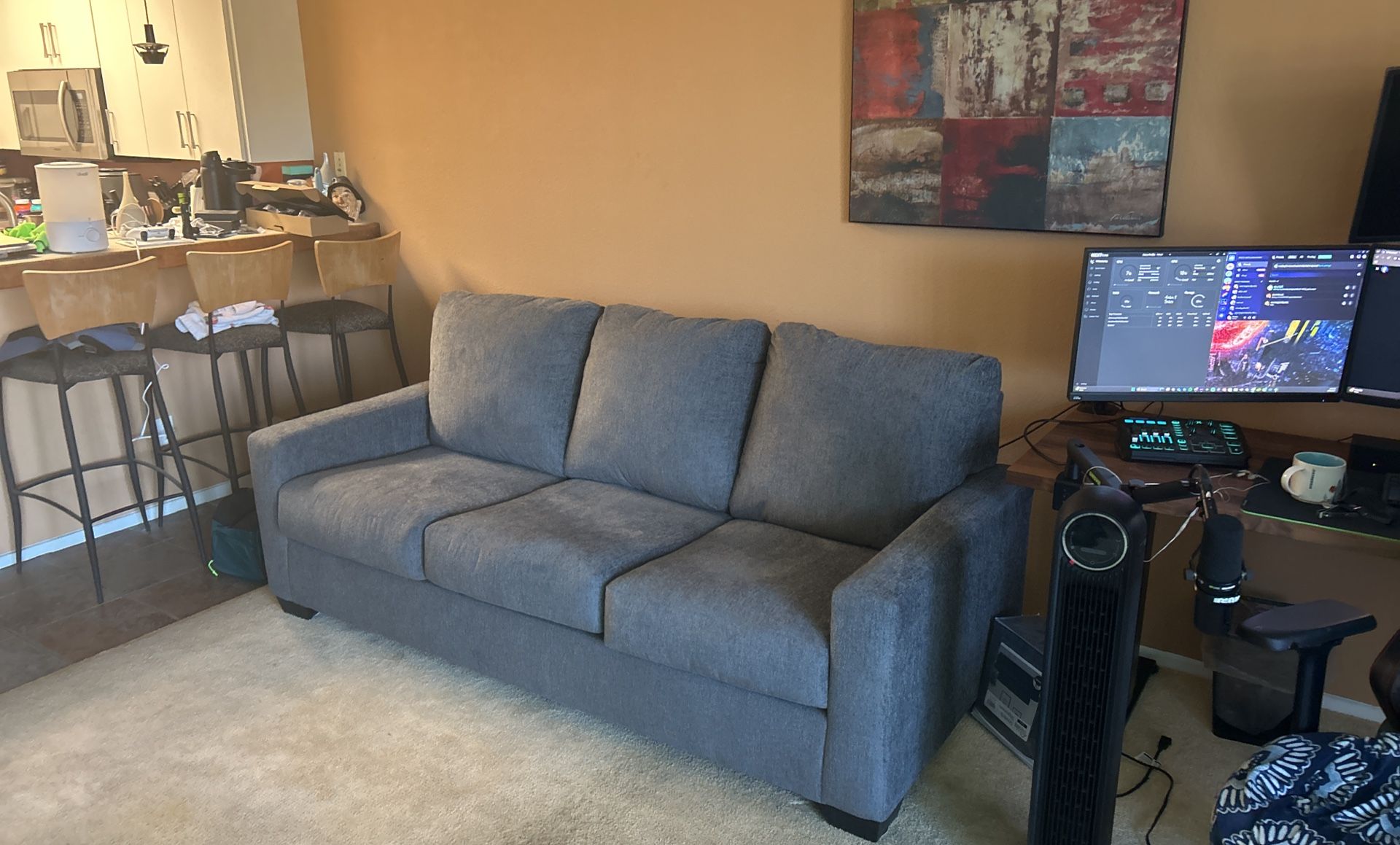 Queen sleeper sofa Gray