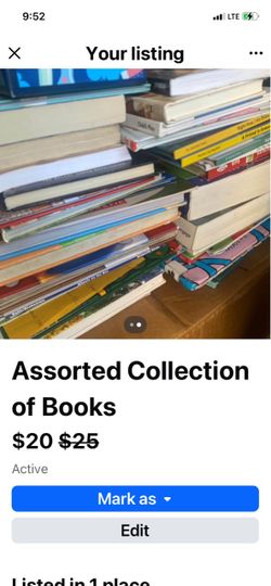 Box of assorted books