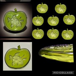 Vintage  & Collectibles Of  The  Hazel & Atlas Collection of Apple Blossom Snack Plates To Find Green Glass Snack Plate 