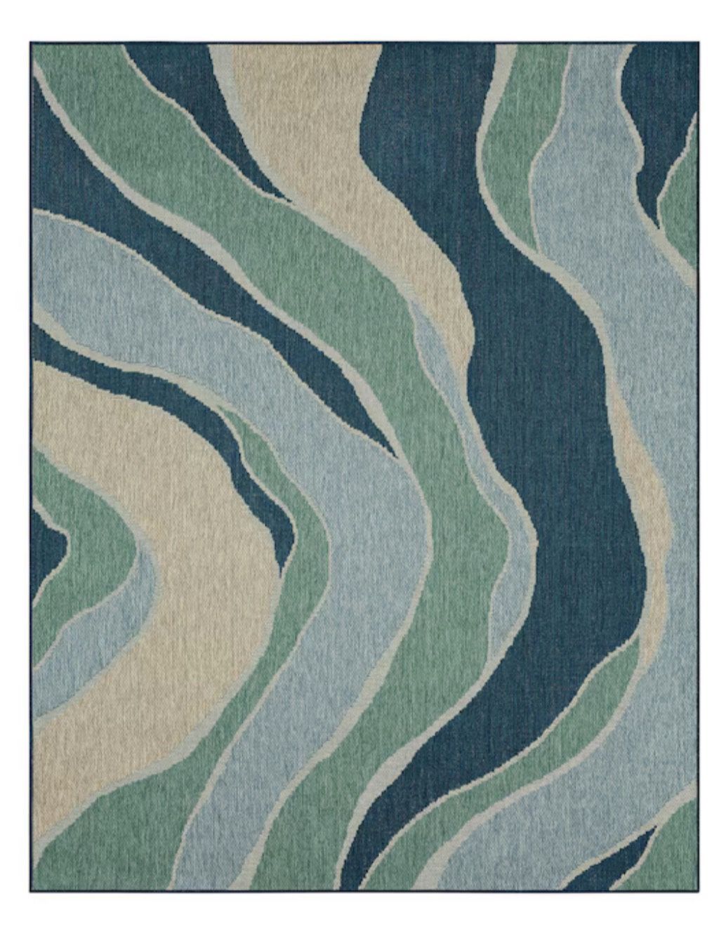 NEW 8x10 Carpet Blue, Indoor/Outdoor