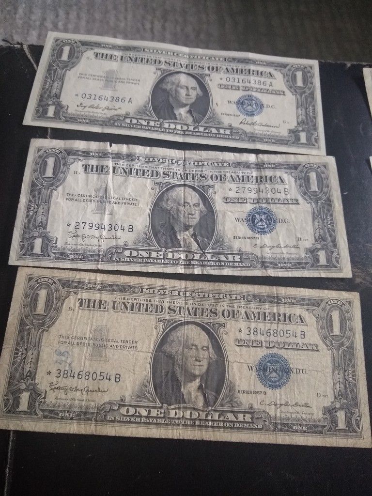 Different Prices Silver Dollar Bills