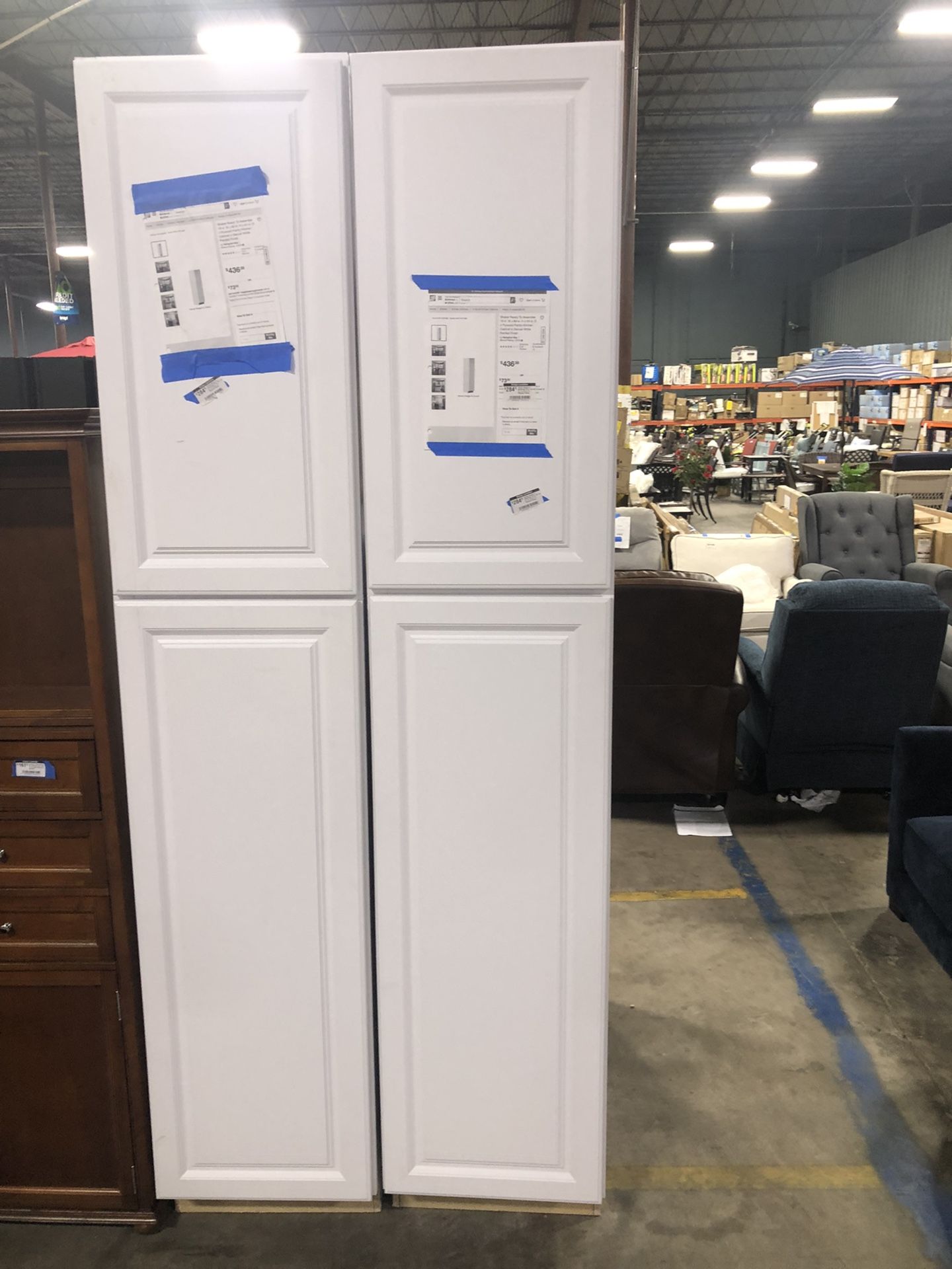 😍Shaker Ready To Assemble 18in. W x 90in. H x 24in. D Plywood Pantry Kitchen Cabinet😍