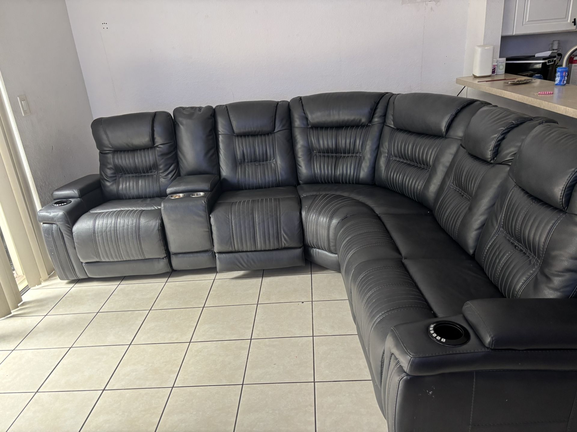 Sectional leather