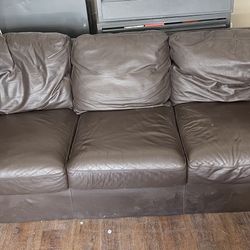 Leather Couch 88 In X 34 In