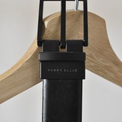 Perry Ellis 30 Faux Leather Black Belt