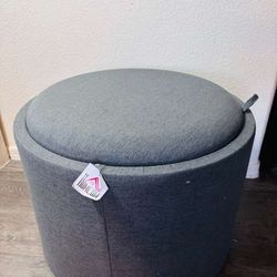 Round Storage Ottoman Coffee Table with Flip Top Tray with Hidden Compartment (New)