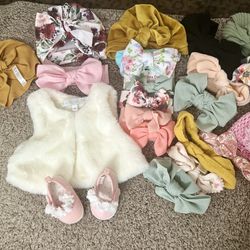 BABY BOWS,  SHOES & BONNETS 