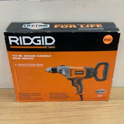RIDGID R7122 1/2” SPADE HANDLE MUD MIXER.