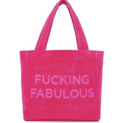 Tom Ford Hot Pink Fuchsia, Tote Bag, Beach, Purse, Handbag, Shopping, Limited Terry Cloth, Luxury Design, Designer Like Brand New 